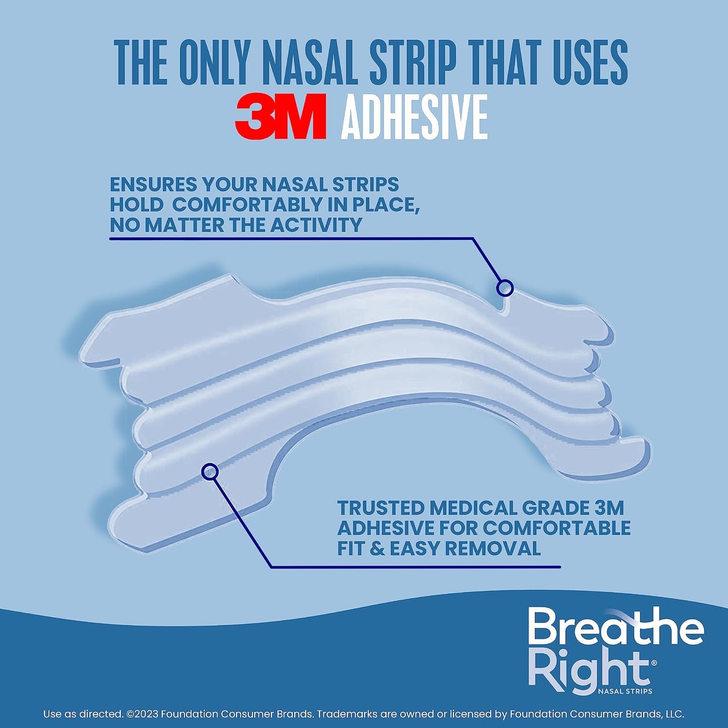 Breathe Right Nasal Strips, Extra Strength Clear Nose Strips, Drug Free Nasal Congestion Relief for Better Breathing, Help Relieve Snoring, Caused by Colds & Allergies, Deviated Septum, 44ct