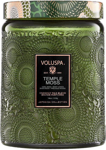 Voluspa Baltic Amber Candle, 18 oz, Coconut Wax Blend, Scented Candles for Home, 100 Hour Burn Time, Candle Jar