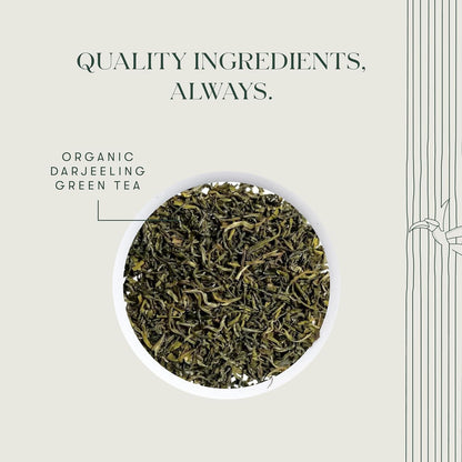 Luxmi Estates Tokyo Green Organic Green Tea (25 Tea Bags) Tea Bags For Relaxing, Calming, and Stress Relief, With Certified Organic Darjeeling Makaibari Green Tea