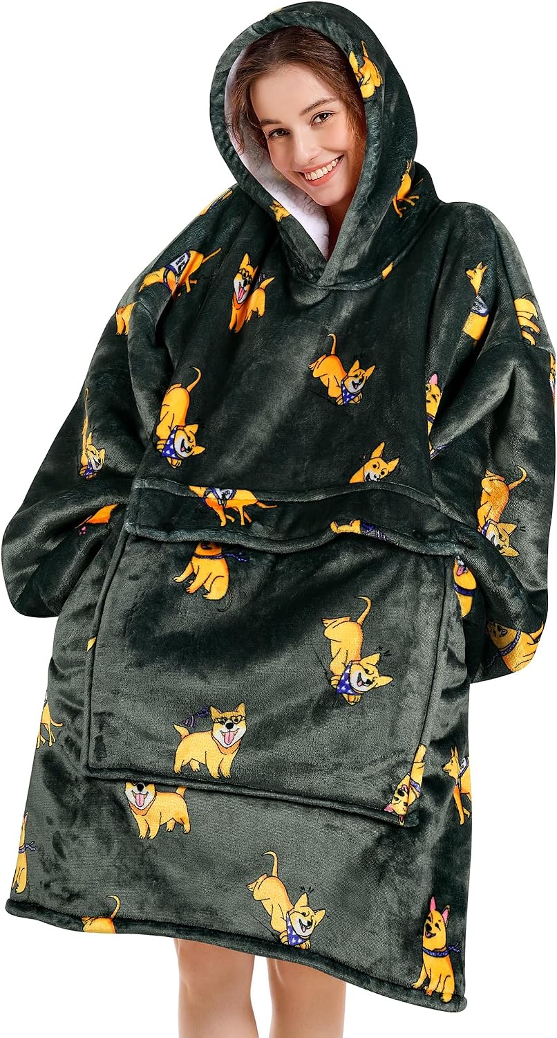 Narecte Cozy Oversized Blanket Hoodie Wearable Blanket Adults Soft Hooded Blanket Hoodie Birthday Gifts for Women Christmas - Colors A