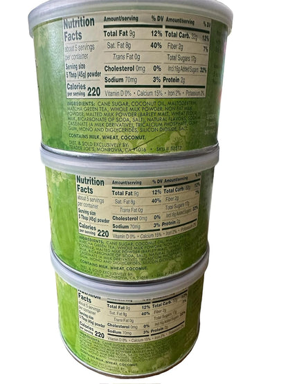 Trader Joe's Matcha Green Tea Latte Mix (Pack of 3)