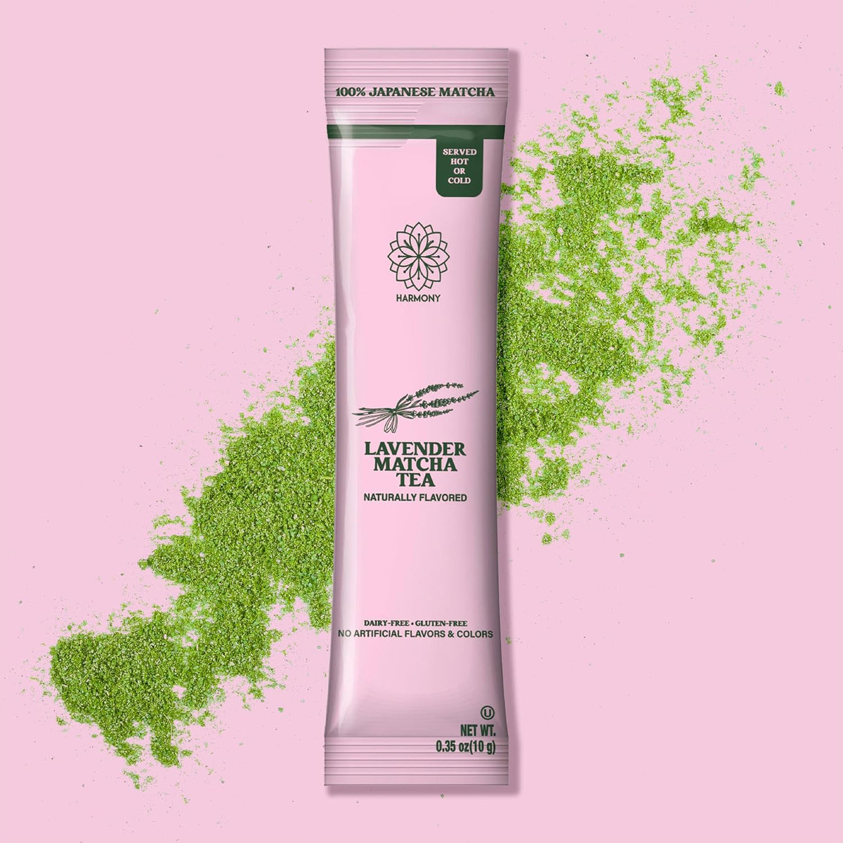 Harmony Premium Japanese Lavender Matcha Tea, 10 Sticks