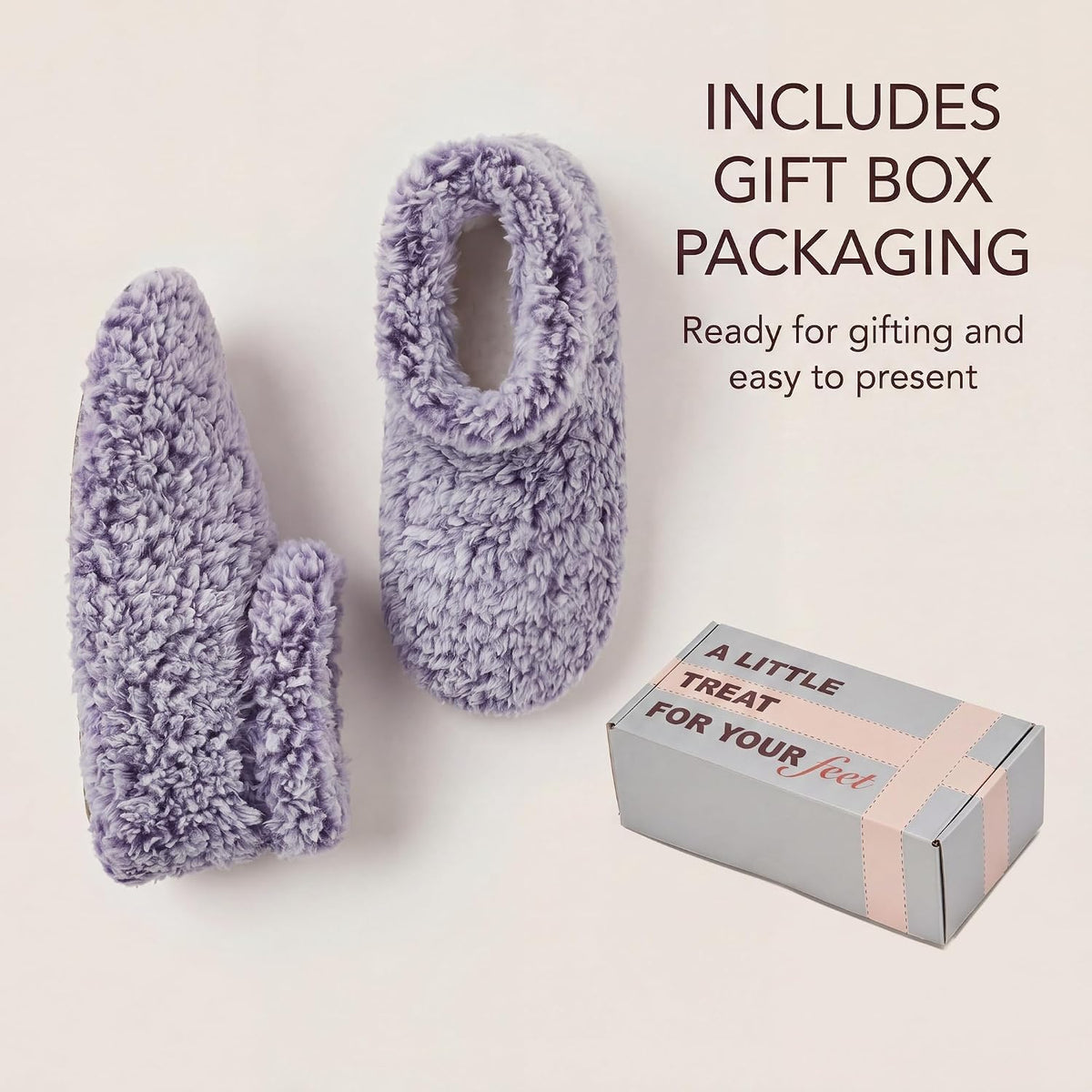 Cozylook Fuzzy Slippers for Women Indoor Soft Sole Slipper Socks