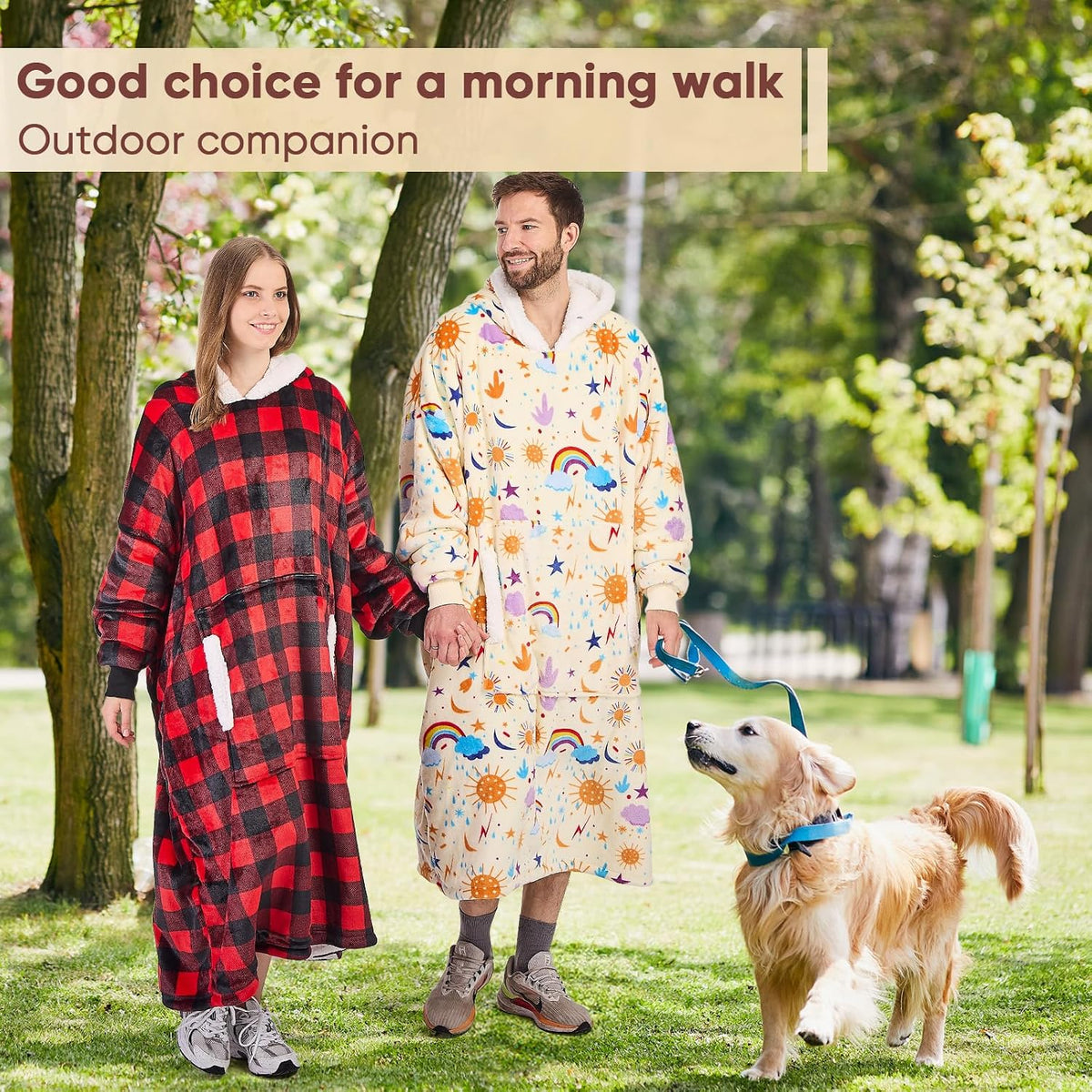 yescool Wearable Blanket Hoodie as Christmas Birthday Gifts for Women Mom - Colors A