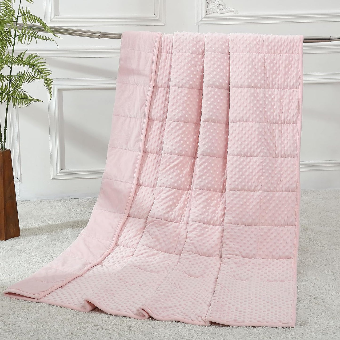 Alomidds Weighted Lap Blanket 7lbs, Cozy Luxury Breathable Weighted Blanket for Adults, Weighted Lap Pad for Travel, Relaxation, Sleeping, Purple, 29" x 24"
