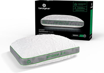 Bedgear Storm Performance Pillow, 1.0 Cooling Pillow for Side Sleepers, Medium Firm Support, Ver-Tex Cooling Cover, Air-X Mesh, Washable
