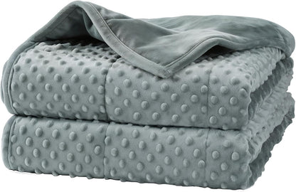 Alomidds Weighted Lap Blanket 7lbs, Cozy Luxury Breathable Weighted Blanket for Adults, Weighted Lap Pad for Travel, Relaxation, Sleeping, Purple, 29" x 24"