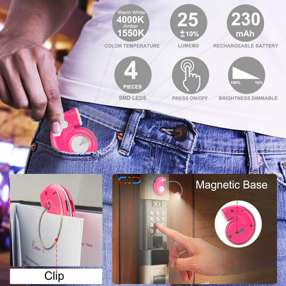 LUXSWAY Rechargeable Reading Book Light for Kids,LED Reading Lights for Books in Bed,Amber Book Light with Magnetic,Flexible Gooseneck,Cute Bookmark Lights for Bookworms-Orange