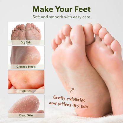 Purederm Foot Peeling Mask for Dry Cracked Feet, Exfoliating Treatment for Dead Skin & Calluses for Baby Soft Feet, 3 Pairs