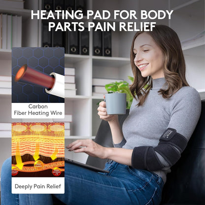 UTK 5X Far Infrared Heating Pad, Heated Wrap with Jade for Arm Joint Elbow, FSA-HSA Eligible, Hotter to 159℉, 4H Auto Off & Memory Function, 120" Extension Cord, Birthday Gifts for Men Women Mom Dad