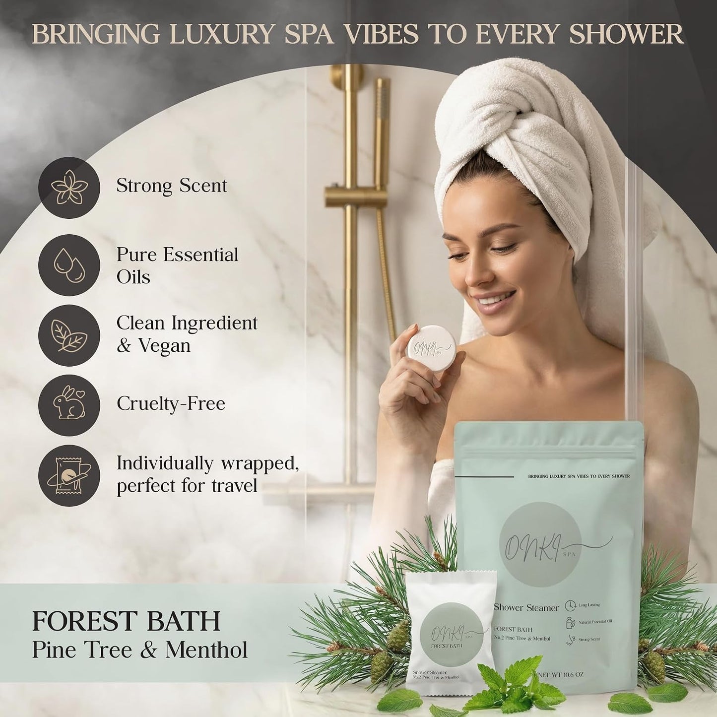 Lavender Chamomile Shower Steamers Aromatherapy 6 Pack – Lavender Shower Steamer for Sleep, Relaxation & Calm – Chamomile Spa Shower Bombs for Women & Men, Individually Wrapped