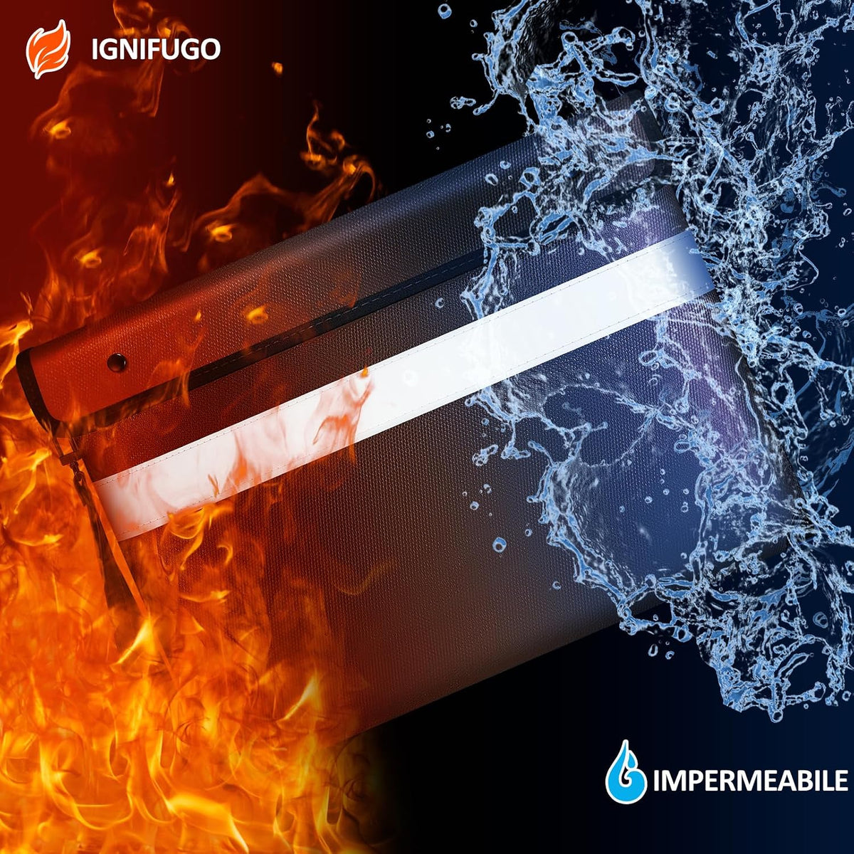 Vailoin 6200°F Fireproof Document Bag, 8 Layers of Heat Insulated Materials