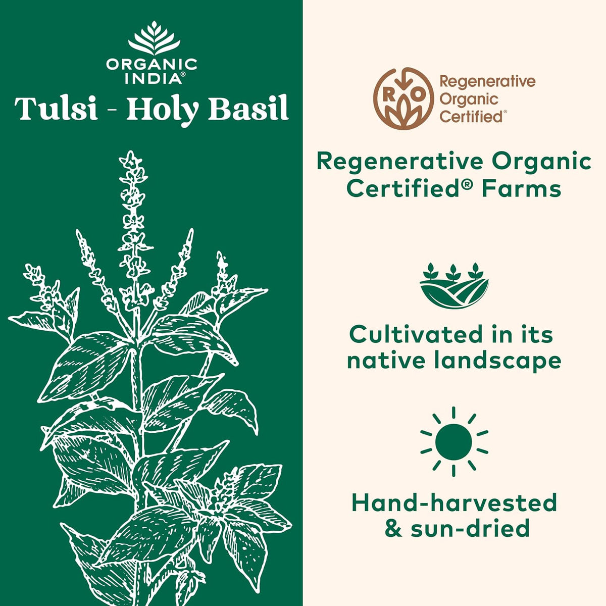 ORGANIC INDIA Tulsi Original Tulsi Tea, Organic Loose Leaf Tea, 1 lb Bag