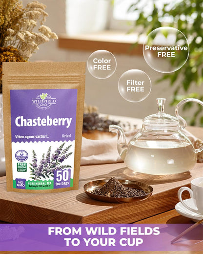 50 Bags Chaste Tree Berry Сhasteberry Tea Vitex Tea Herb (Vitex Agnus-Castus) - 2 g Bags Chaste Tree Berry Herbal Vitex Sauzgatillo