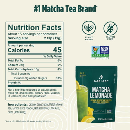 Jade Leaf Matcha Organic Matcha Latte Mix - Bulk Value Size - Lightly Sweet Japanese Matcha Powder with Organic Cane Sugar for Café Style Blend, 35.3 Ounce / 1000g (Pack of 1)