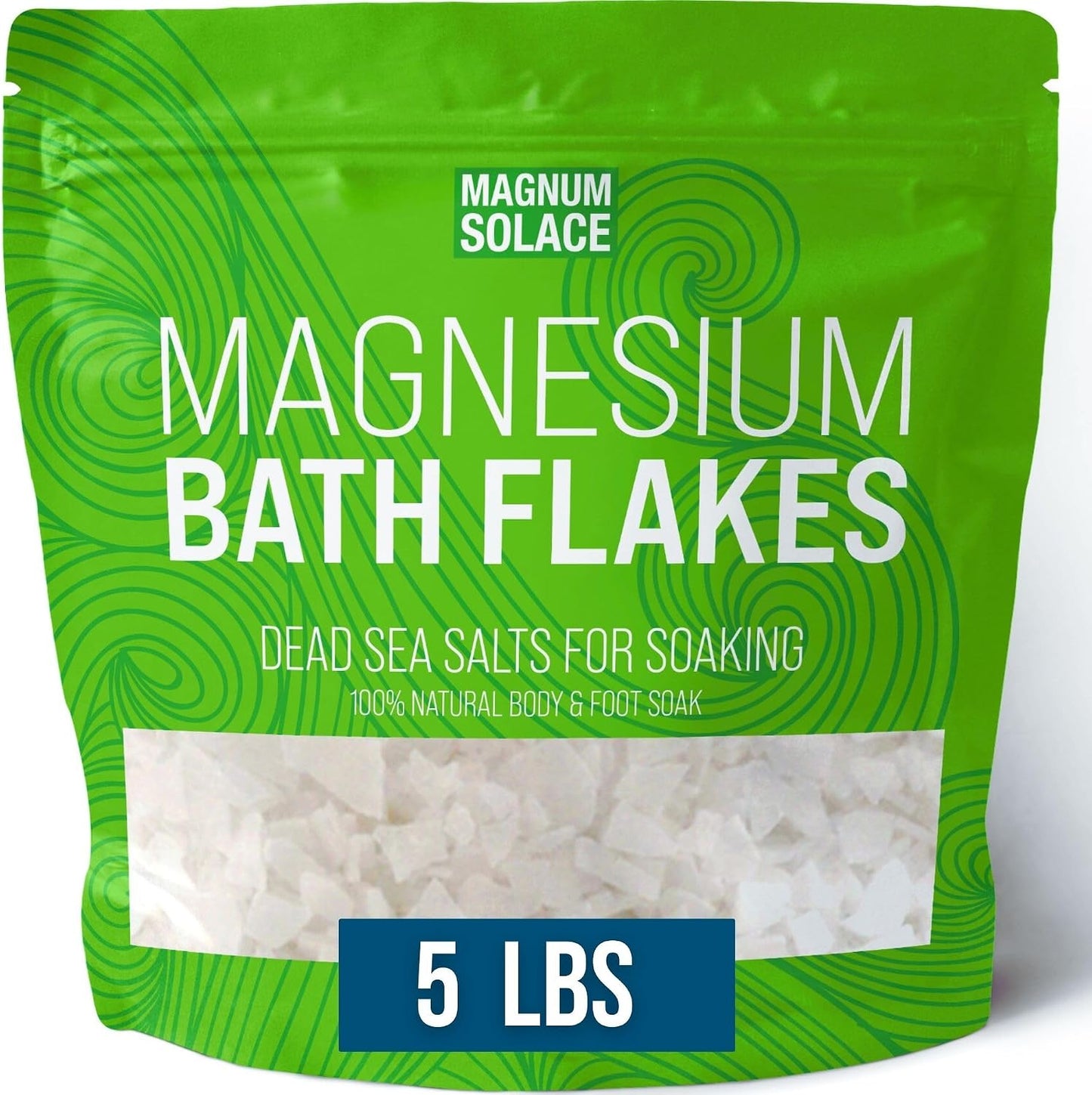 Magnesium Flakes for Bath - Magnesium Chloride Flakes - Dead Sea Salts for Soaking, 10 LBS