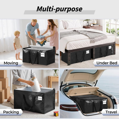 ukeetap Extra Large Clothes Storage Bins with Lids, Clear