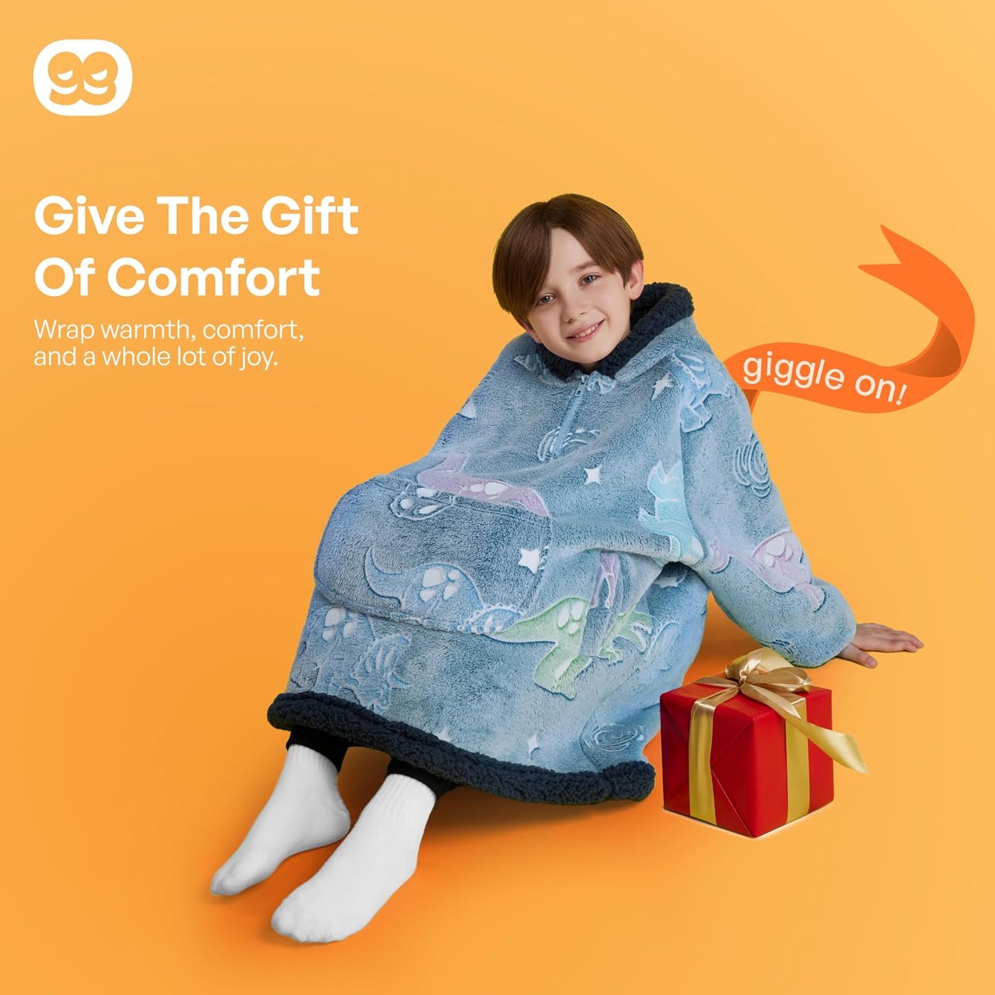 Giggling Getup Wearable Blanket Hoodie for Adults Gifts for Teen Girls Sister Women Sherpa Fleece Printed Hooded Blanket Sweatshirt Warm Cozy with Pocket & Sleeves Beige Cat