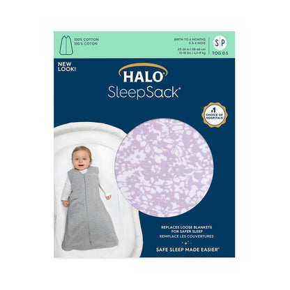 HALO SleepSack, 100% Cotton Wearable Blanket, Swaddle Transition Sleeping Bag, TOG 0.5, Ocean Life, Medium, 6-12 Months