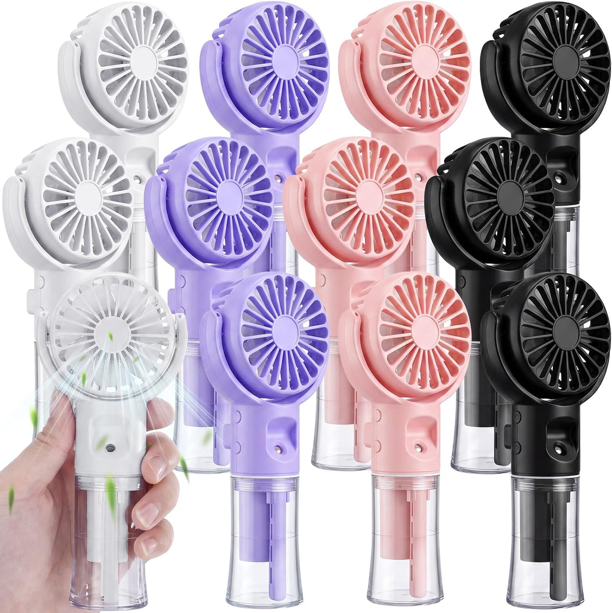 Misting Fans Portable Handheld Rechargeable, Spray Fan