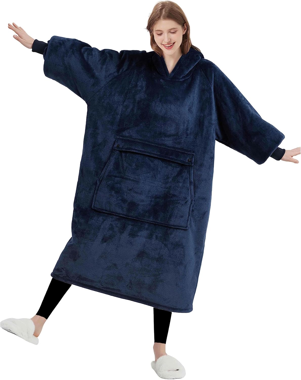 KFUBUO Wearable Blanket Hoodie for Adults Sherpa All Patterns Cat Oversized Sweatshirt Blanket with Pockets for Women