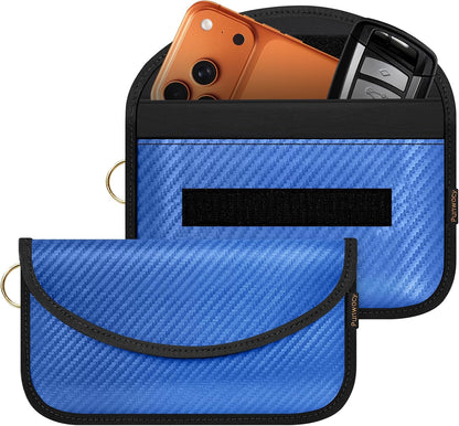 Faraday Bags for Phones & Car Key Fobs, Signal Blocking, 2-Pack