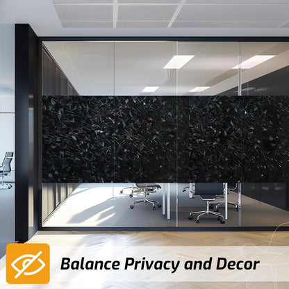 LUTE Blackout Window Film, Window Tint for Home Privacy, 17.5" x 78.7"