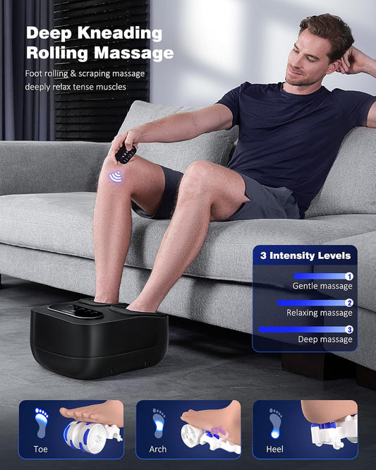 KNQZE Shiatsu Foot Massager with Heat & Compression, LCD Touch Panel, FSA