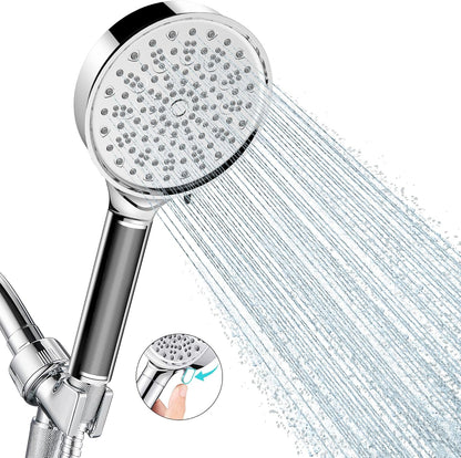 Cobbe Filtered Shower Head with Handheld, High Pressure 6 Spray Mode Showerhead with Filters, Water Softener Filters Beads for Hard Water - Remove Chlorine - Reduces Dry Itchy Skin, Chrome