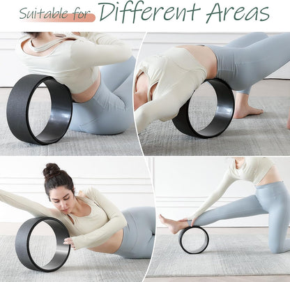 Back Roller, Foam Roller for Neck & Back Pain Relief, Yoga Wheel for Deep Tissue Muscle Massage, High Density Foam Tool for Physical Therapy, Stretching & Exercise(3 Pack)