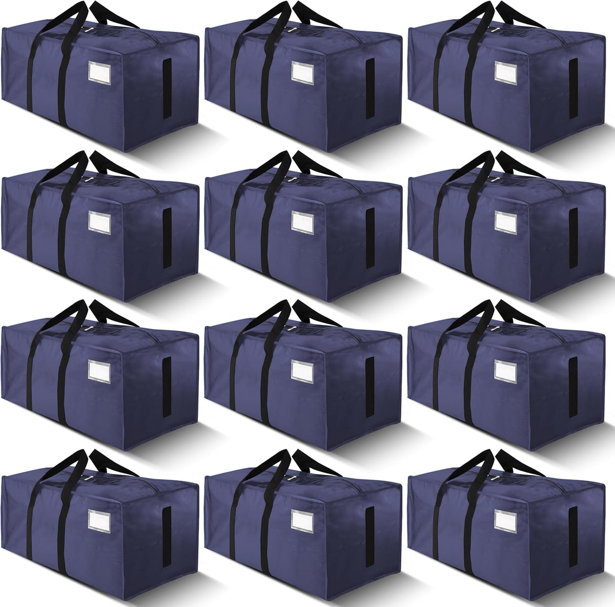 HOMESURE Supports 200lbs Heavy Duty Moving Bags - Strong Zipper & Wrap-Around Handles - Water-Resistant Storage Totes, Durable Alternative to Moving Boxes - - Semi-Transparent