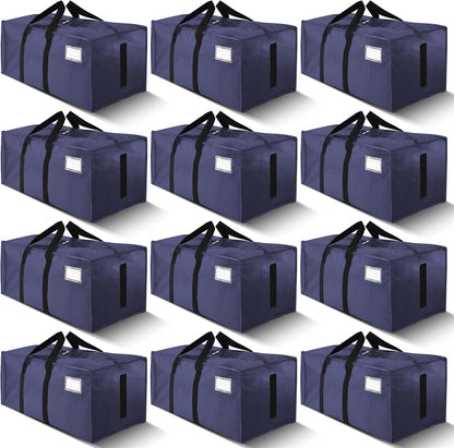 HOMESURE Supports 200lbs Heavy Duty Moving Bags - Strong Zipper & Wrap-Around Handles - Water-Resistant Storage Totes, Durable Alternative to Moving Boxes - - Semi-Transparent