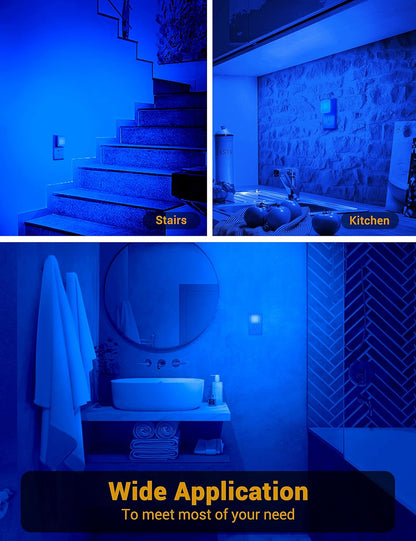 JandCase Amber Night Light[2 Pack], Night Lights Plug into Wall, LED Plug in Nightlight with Dusk-to-Dawn Sensor, 0.3W Dim Night Light for Sleep, Bedroom, Bathroom, Hallway, Non-dimmable
