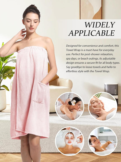 Women'S Soft Wrap Towel Full Length，Bath Robe After Shower Female Plush Long，Spa Bathrobes Lightweight With Pockets