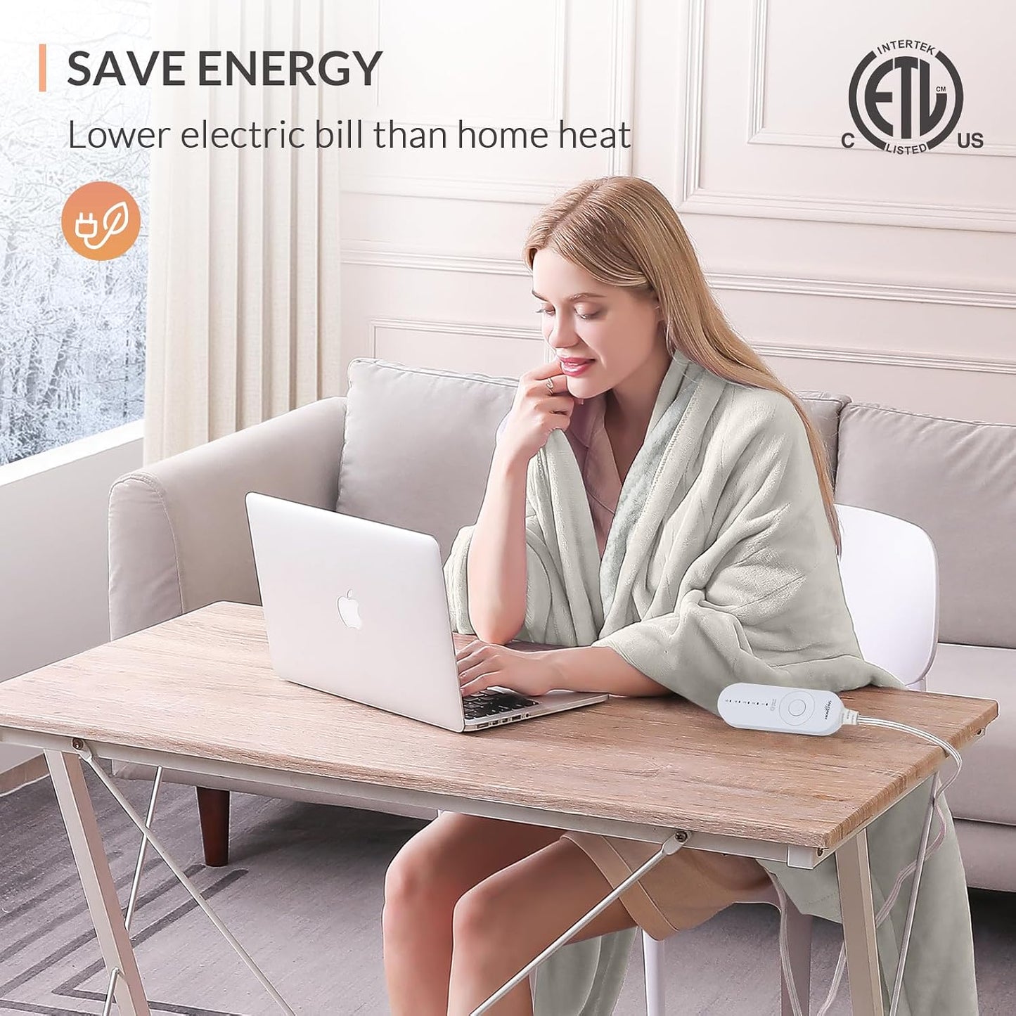 HOMLYNS LuxeHeat Heated Blanket Electric Blanket, Soft Flannel Sherpa Heated Throw, Heating Blanket with 5 Heat Settings, 3 hrs Timer Auto Shut Off (50x60 inches, Purple), Only for 120V Voltage Use