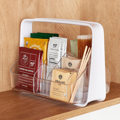 YouCopia TeaStand Tea Bag Organizer with Clear Removable Bins, Cabinet or Pantry Storage Caddy, 80-Bag