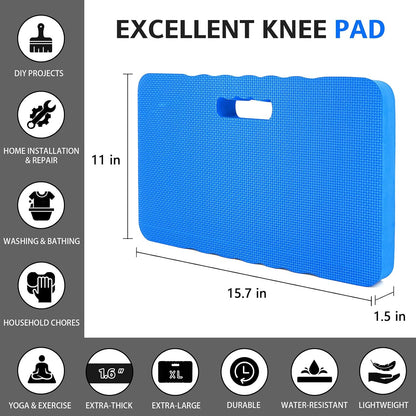 HOOPLE Extra Thick Kneeling Pad, Soft Foam Kneeling Cushion, Waterproof Gardening Knee Pads, Lightweight Knee Mat for Bathing, Workout Supplies, Exercise Yoga, Garden Work Gifts 17.5 x 11x 1 in, Blue
