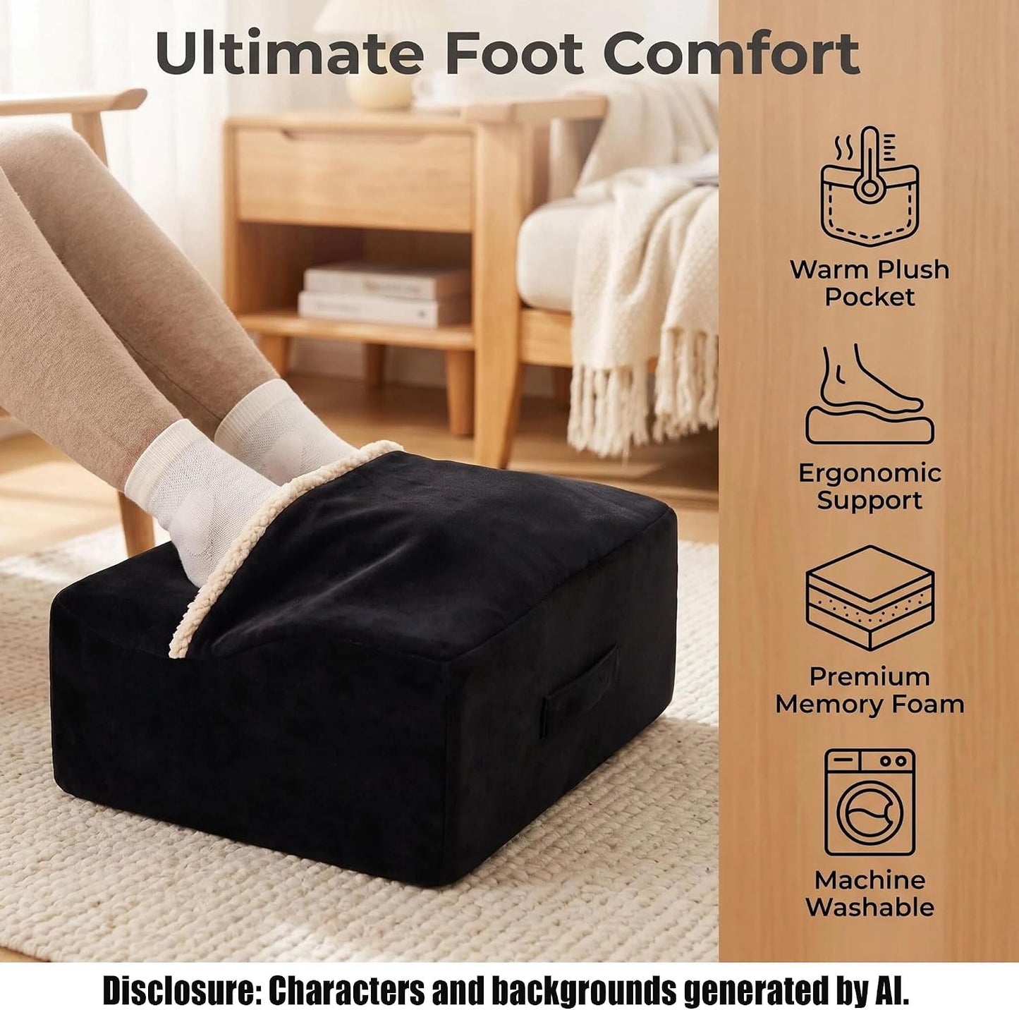 Work Foot Rest Under Desk,Comfort Foot Rest for Couch | Foot Rest For Under Desk at Work,At Soft Ergonomic Footrest,Support Foot Pillow,Heel Chair,Leg Elevation Pillow blue
