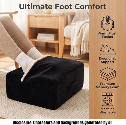 Work Foot Rest Under Desk,Comfort Foot Rest for Couch | Foot Rest For Under Desk at Work,At Soft Ergonomic Footrest,Support Foot Pillow,Heel Chair,Leg Elevation Pillow blue