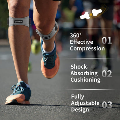 CAMBIVO 2 Pack Patella Tendon Knee Straps, Knee Brace for Women & Men with Extra Straps, Patella Bands for Pain Relief, Osgood Schlatter, Jumper’s Knee, Tendonitis, Running, Basketball, Volleyball