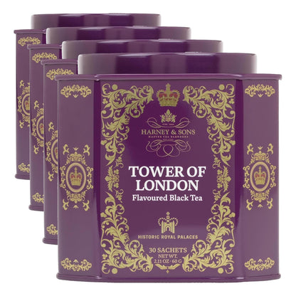 Harney & Sons Victorian London Fog Tea, Black & Oolong Tea with Vanilla, Citrus & Lavender, 30 Sachets
