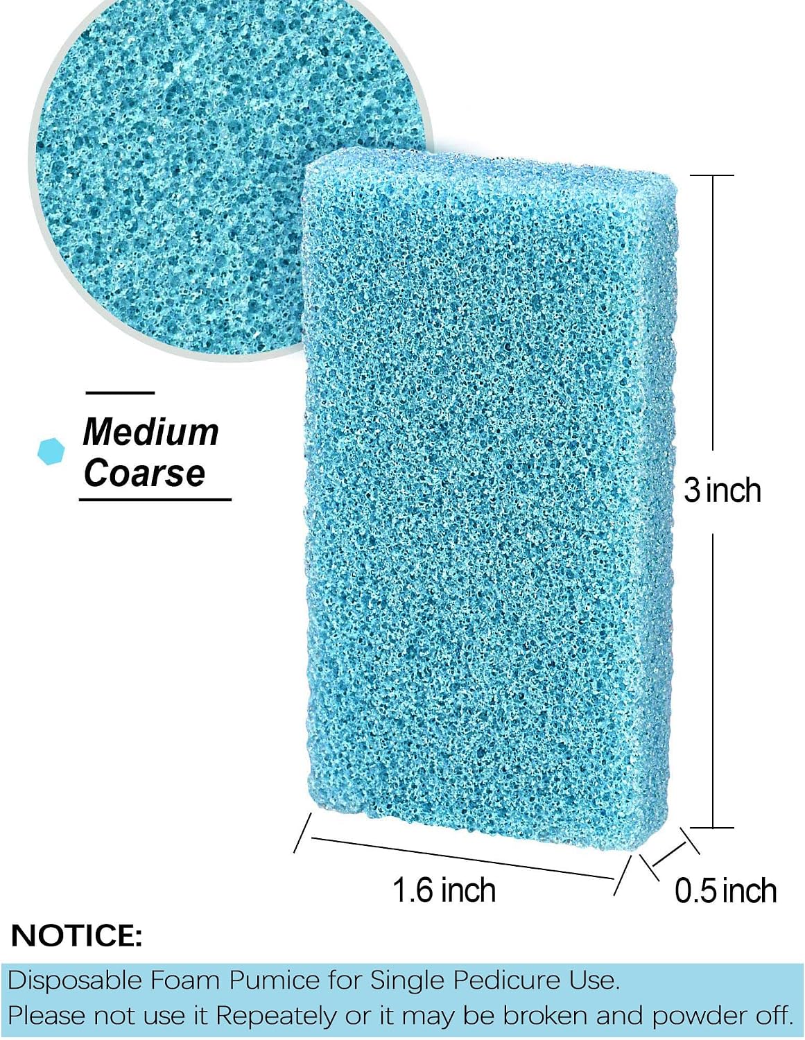 Maryton Foot Pumice Stone for Feet Hard Skin Callus Remover and Scrubber (Pack of 4) (Blue)