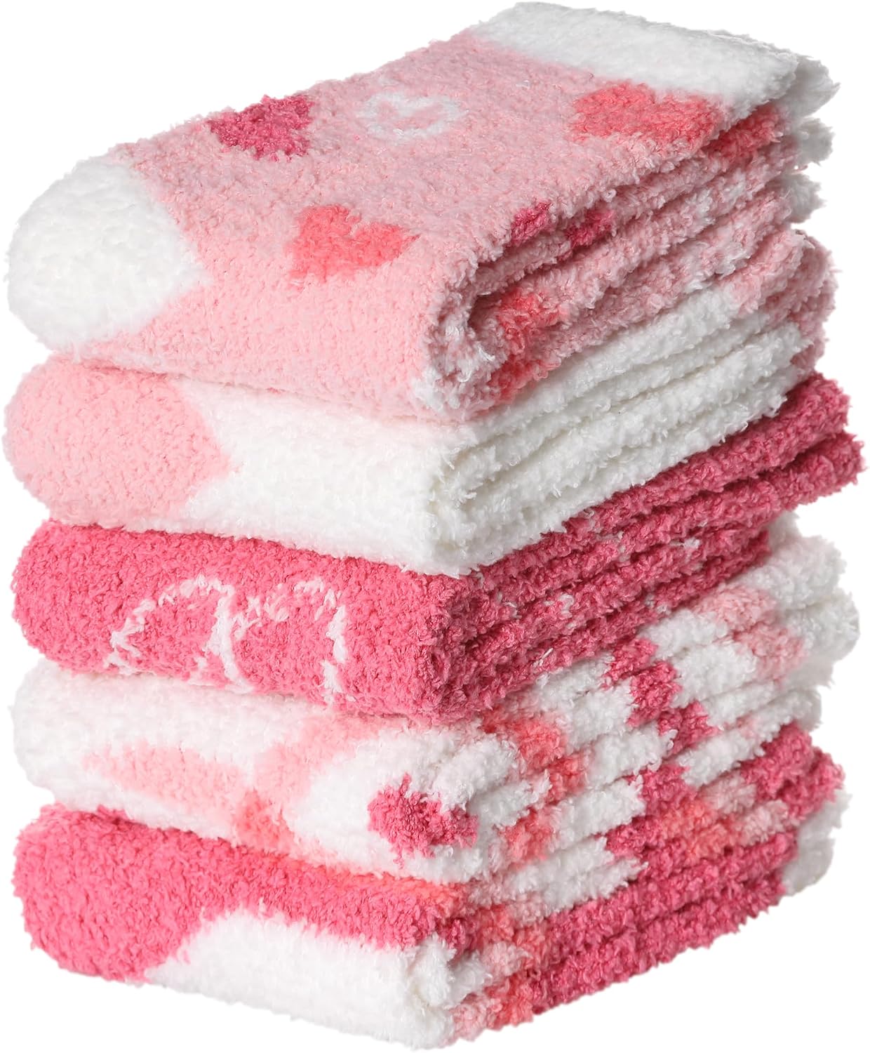 CHOWISH Womens Fuzzy Slipper Socks Super Soft Microfiber Fluffy Cozy Winter Warm Fuzzy Crew Socks