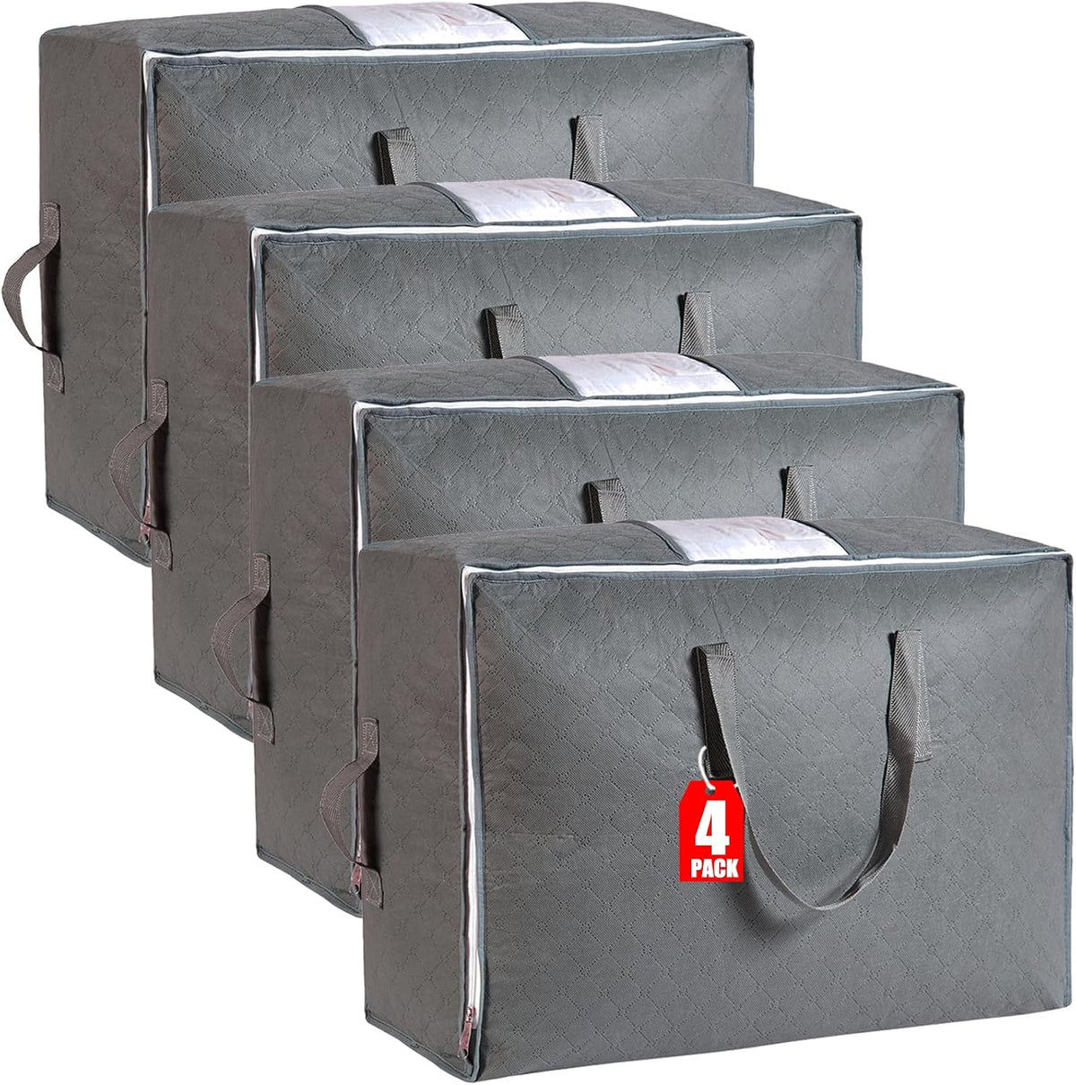 105L Extra Large Storage Bag for Blankets Comforters Bedding Clothes Pillow