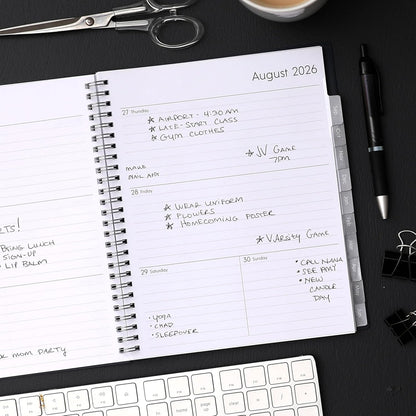 Blue Sky 2026-2027 Weekly and Monthly Academic Year Planner Calendar, July 2026 - June 2027, 8.5" x 11", Flexible Cover, Wirebound, Laminated Tabs, Enterprise
