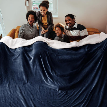 Bedsure GentleSoft Sherpa Fleece Throw Blanket for Couch, Non-Heated, Thick & Warm Cozy Blanket for Winter, Soft Fuzzy Plush Throw Gifts for Women and Men, Grey, 50x60 Inches