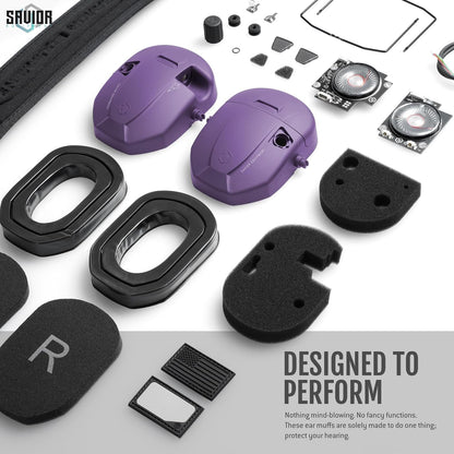 Savior Equipment Apollo Electronic Earmuffs For Shooting w/Gel Ear Pads, 24dB NRR, Noise Cancelling Ear Protection Headset