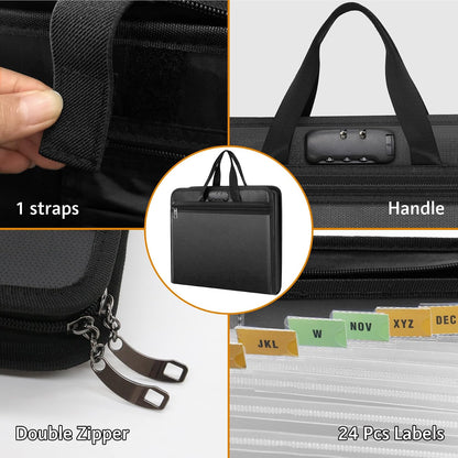 onvvippiv Important Document Organizer Folio Accordion File Organizer