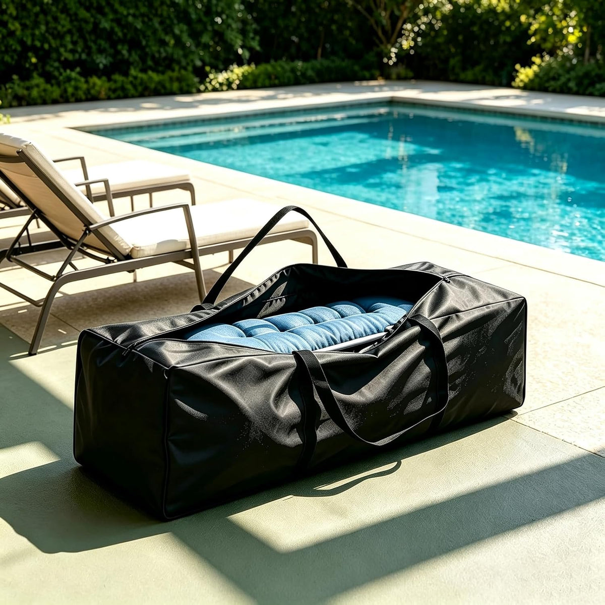 Extra Large Outdoor Cushion Storage Bags 68in Zippered Patio Storage Bag