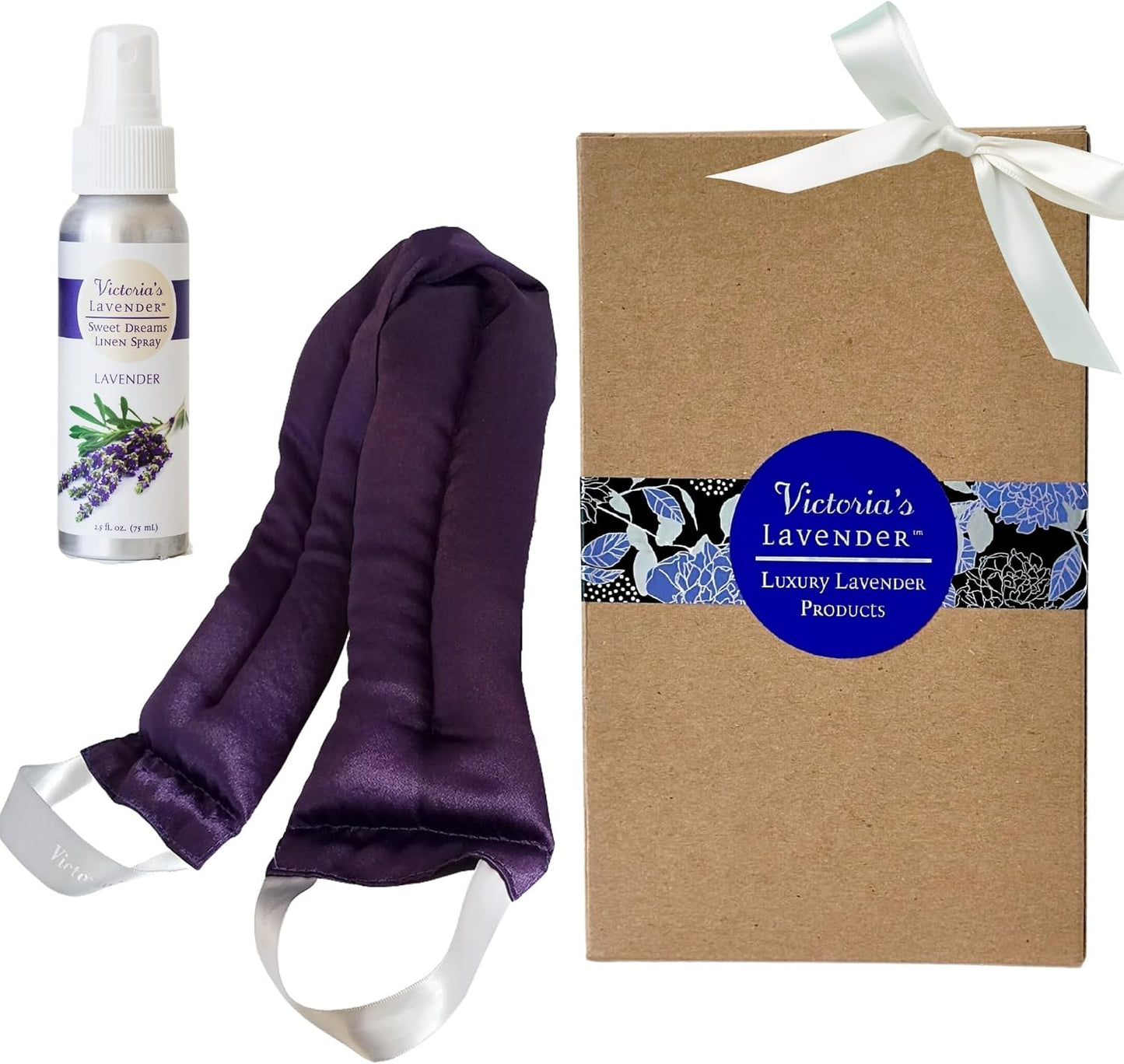 Victoria's Lavender Luxury Lavender Neck Wrap, Microwavable Neck Heating Pad, Aromatherapy Wrap for Men & Women, Filled with Lavender Buds & Flax Seed, Relaxing Spa Gift